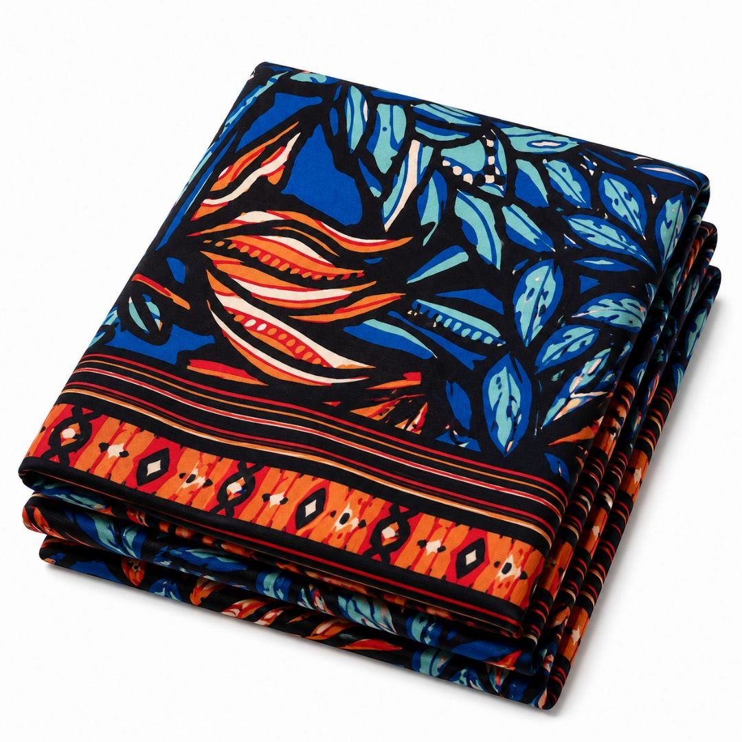 Premium Vintage Tropical Leaf Print Fabric